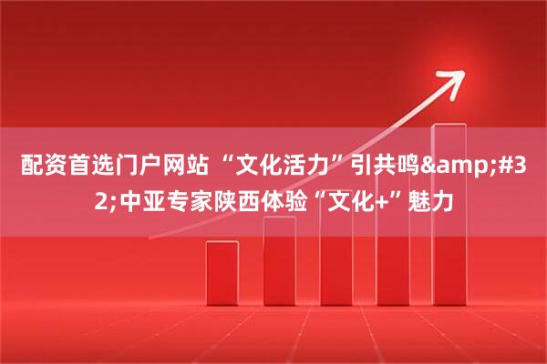 配资首选门户网站 “文化活力”引共鸣&#32;中亚专家陕西体验“文化+”魅力